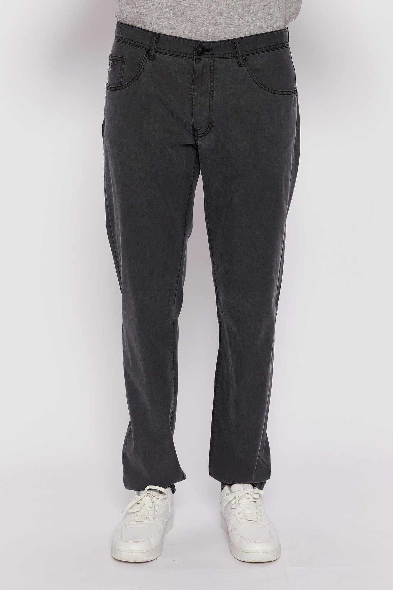 Romano Botta Gri Düz Regular Fit Casual Pantolon 