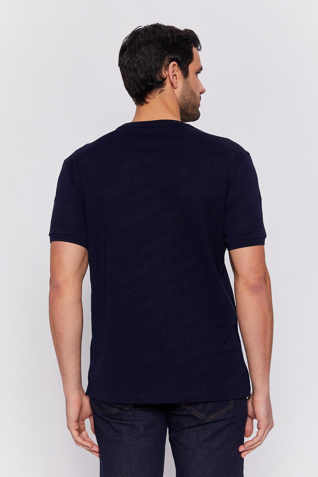 Romano Botta Lacivert Yuvarlak Yaka 100% Merserize Pamuk  Kısa Kol T-shirt
