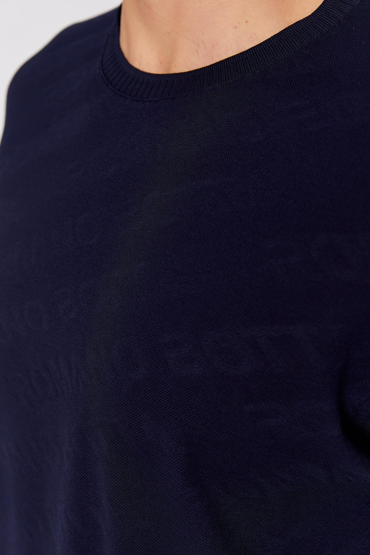 Romano Botta Lacivert Yuvarlak Yaka 100% Merserize Pamuk  Kısa Kol T-shirt