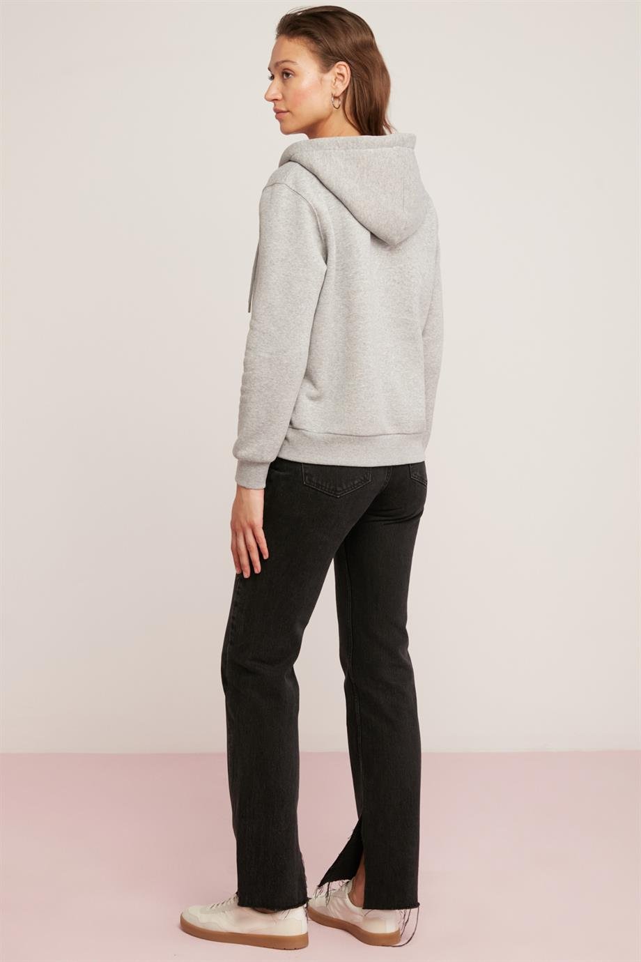 CHERİSH Örme Relaxed Grimelanj Tekli Sweatshirt