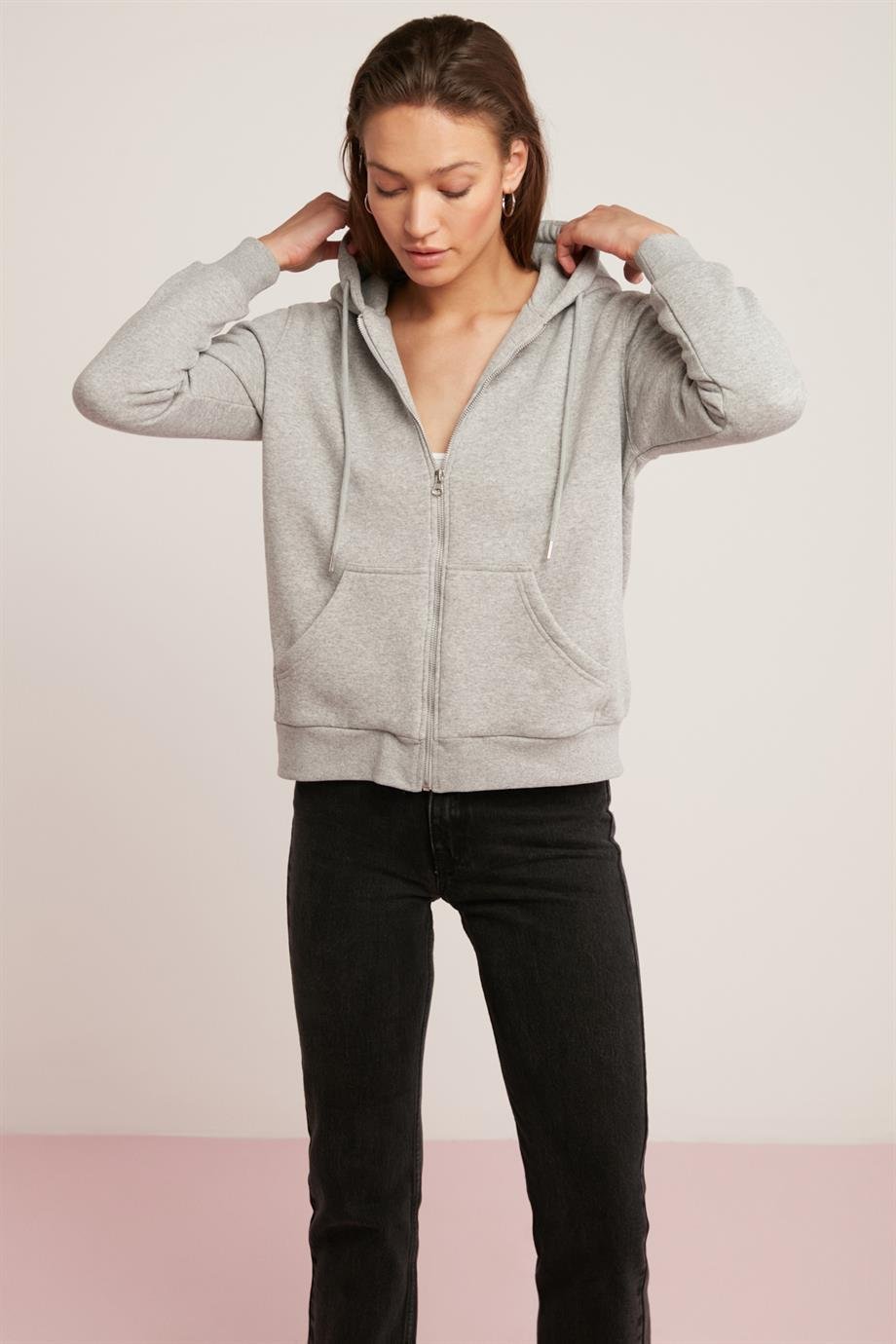 CHERİSH Örme Relaxed Grimelanj Tekli Sweatshirt