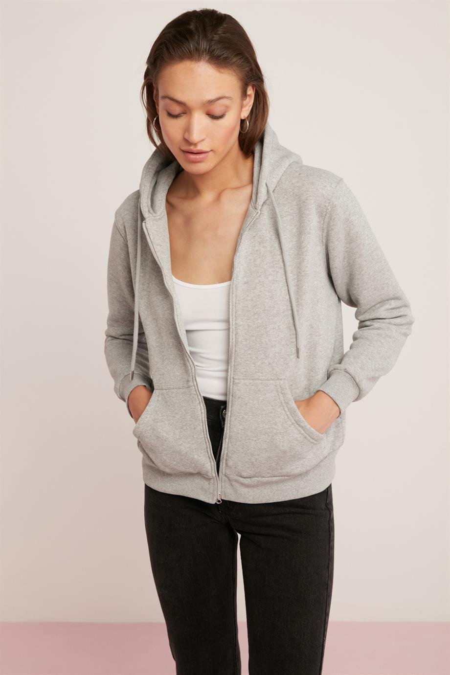 CHERİSH Örme Relaxed Grimelanj Tekli Sweatshirt