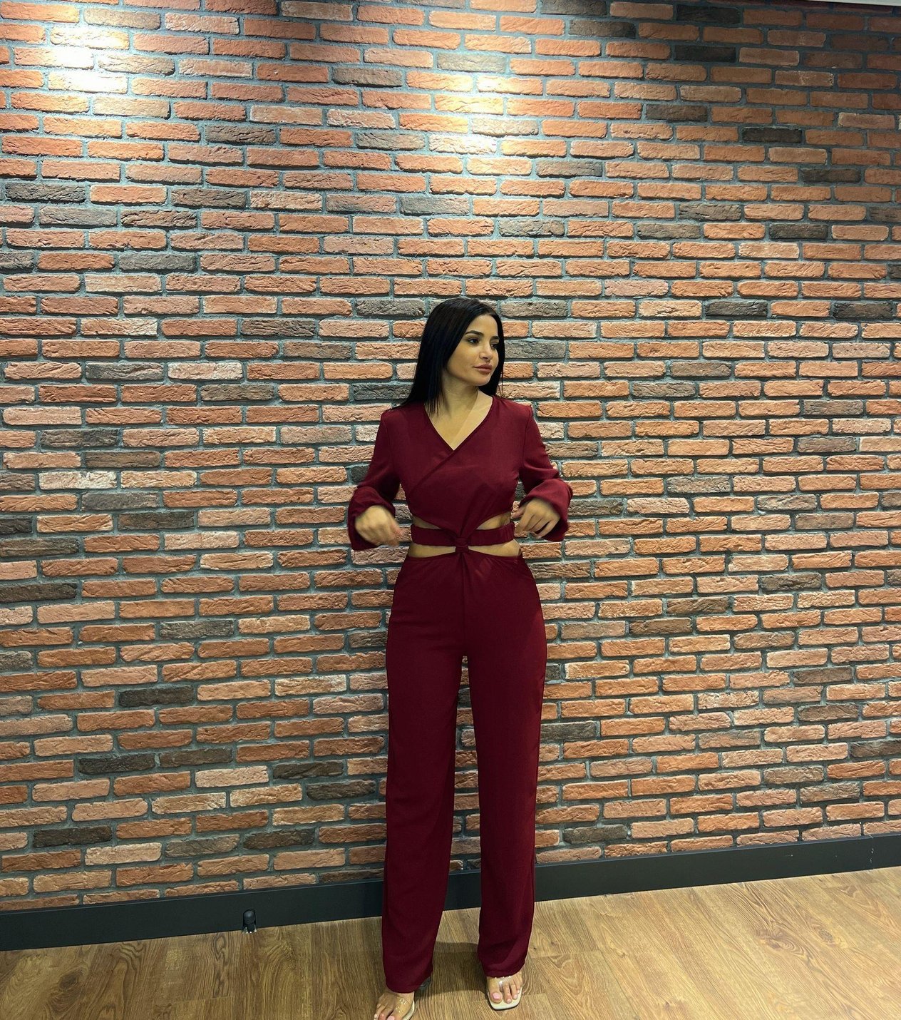 Bordo Kadın Özel Tasarım Tulum