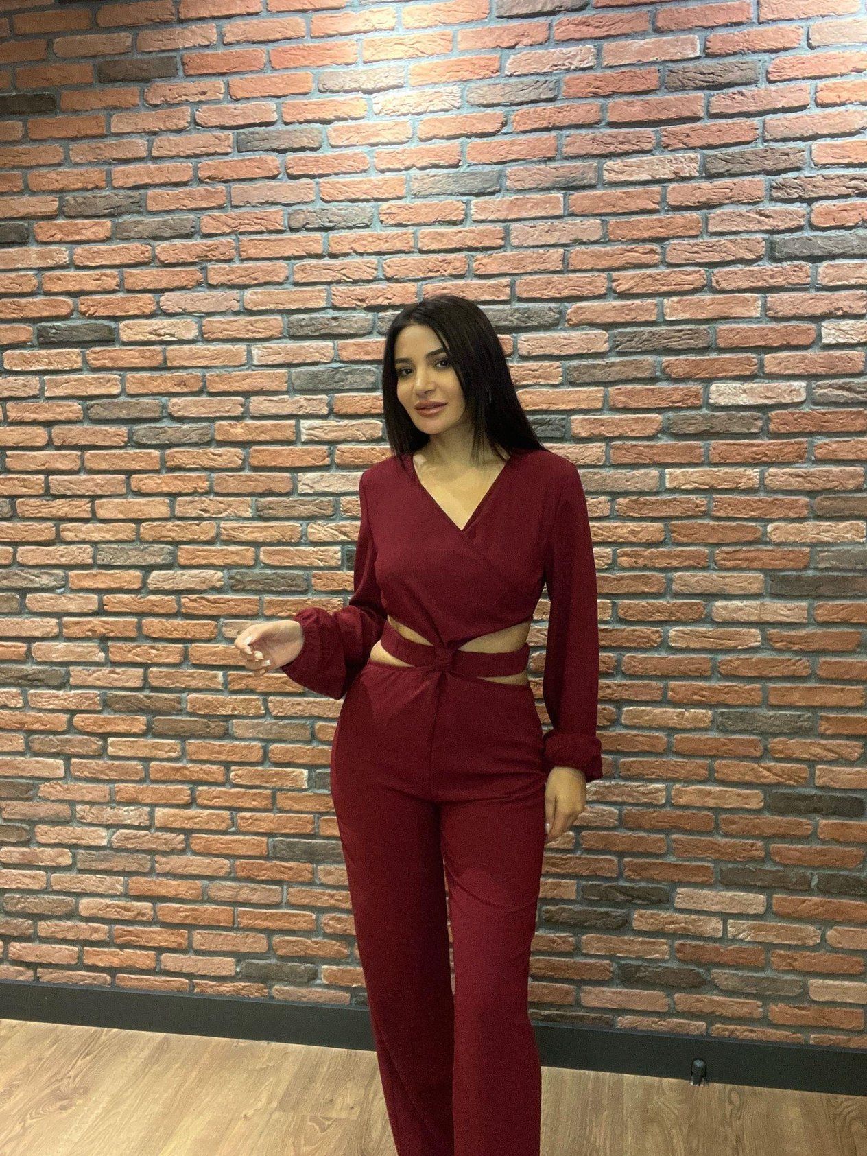 Bordo Kadın Özel Tasarım Tulum