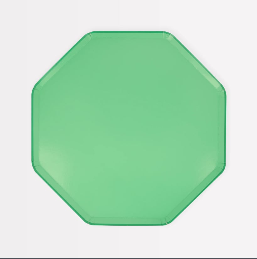 Meri Meri - Emerald Green Side Plates - Zümrüt Yeşili Tabaklar (M) (x8)