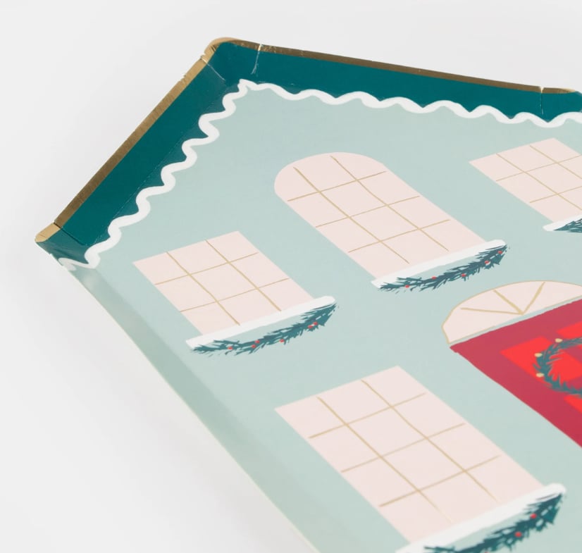 Meri Meri - Festive House Plates - Kutlama Evi Tabak (8'li)