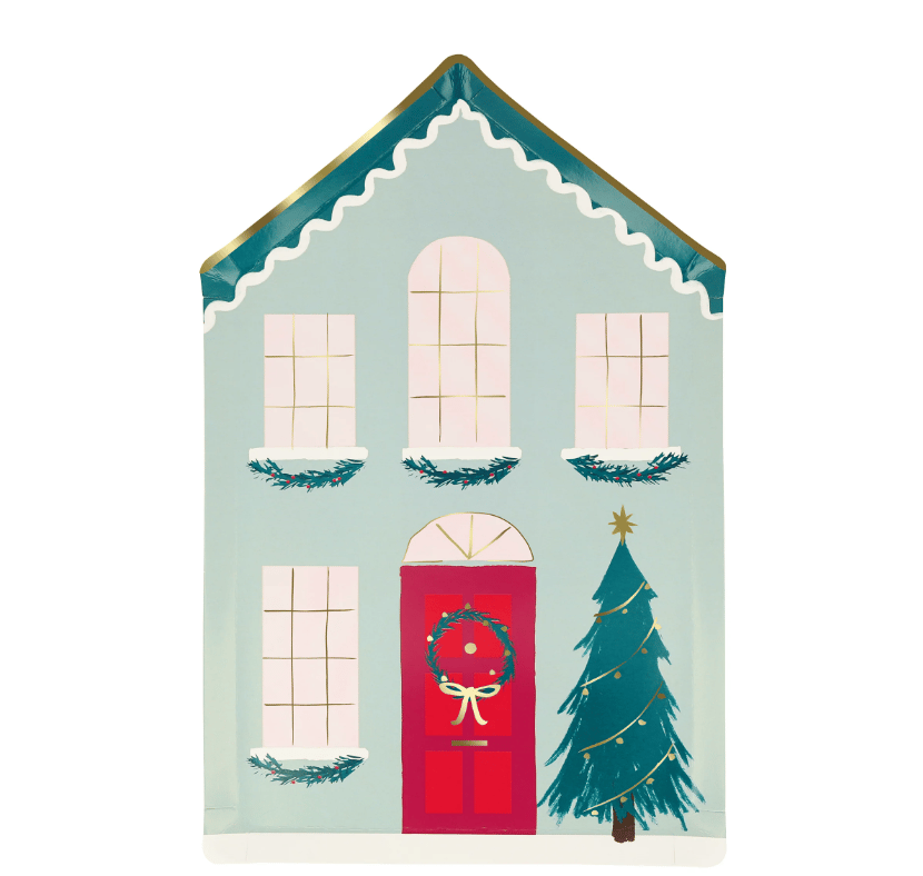 Meri Meri - Festive House Plates - Kutlama Evi Tabak (8'li)