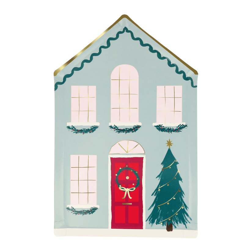 Meri Meri - Festive House Plates - Kutlama Evi Tabak (8'li)