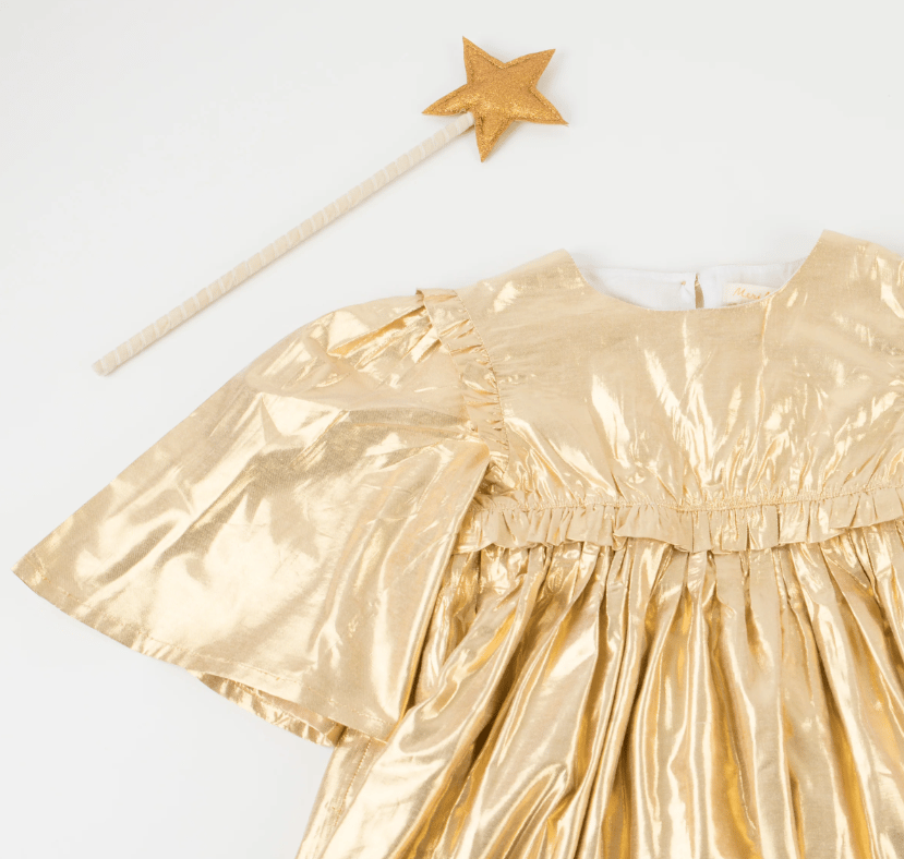Meri Meri - Gold Angel Dress Age 3-4 - Altın Melek Elbise 5-6 Yaş