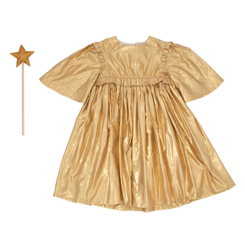 Meri Meri - Gold Angel Dress Age 3-4 - Altın Melek Elbise 5-6 Yaş