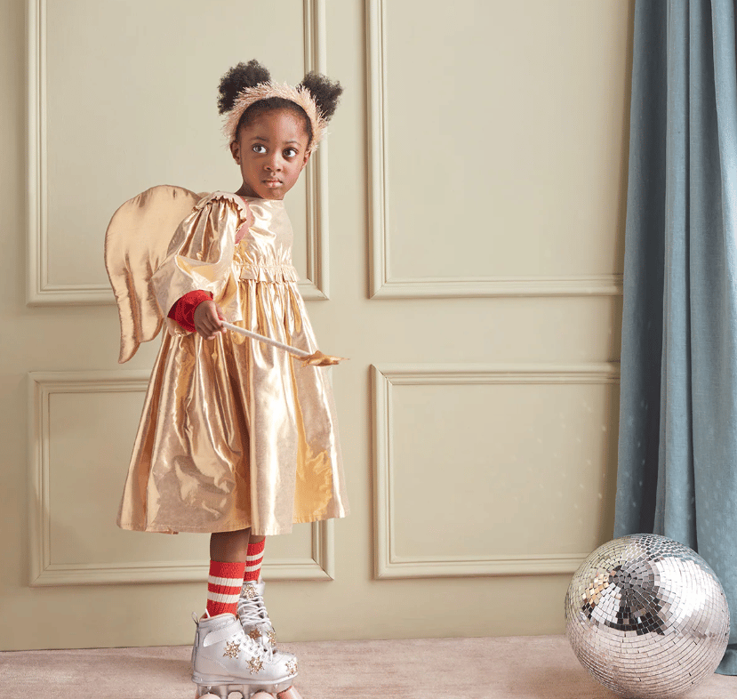 Meri Meri - Gold Angel Dress Age 3-4 - Altın Melek Elbise 5-6 Yaş