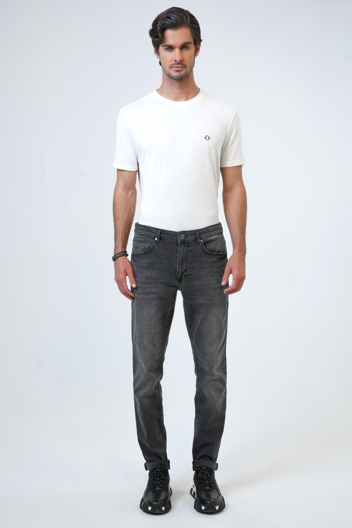 AĞARTMA YIKAMALI SLIM 5 CEP DENIM PANTOLON