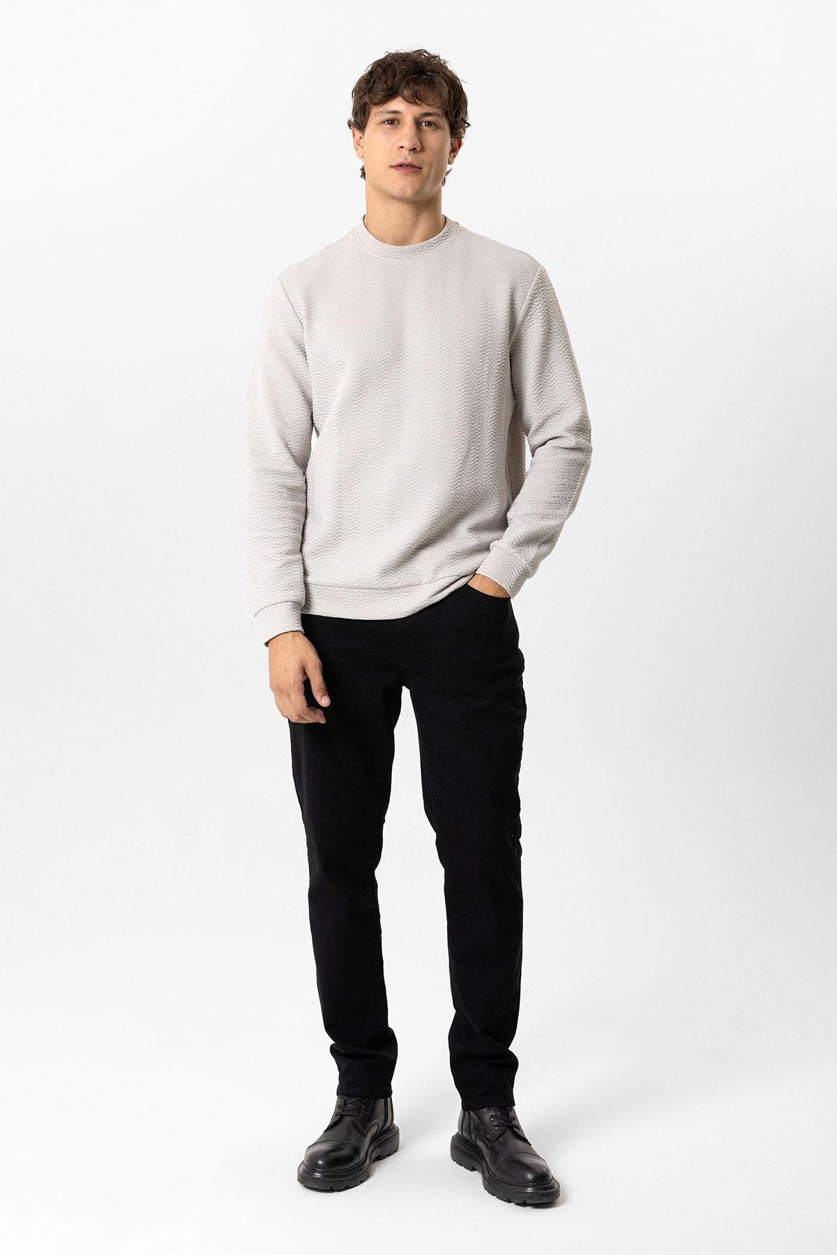 REGULAR FIT BİSİKLET YAKA SWEAT