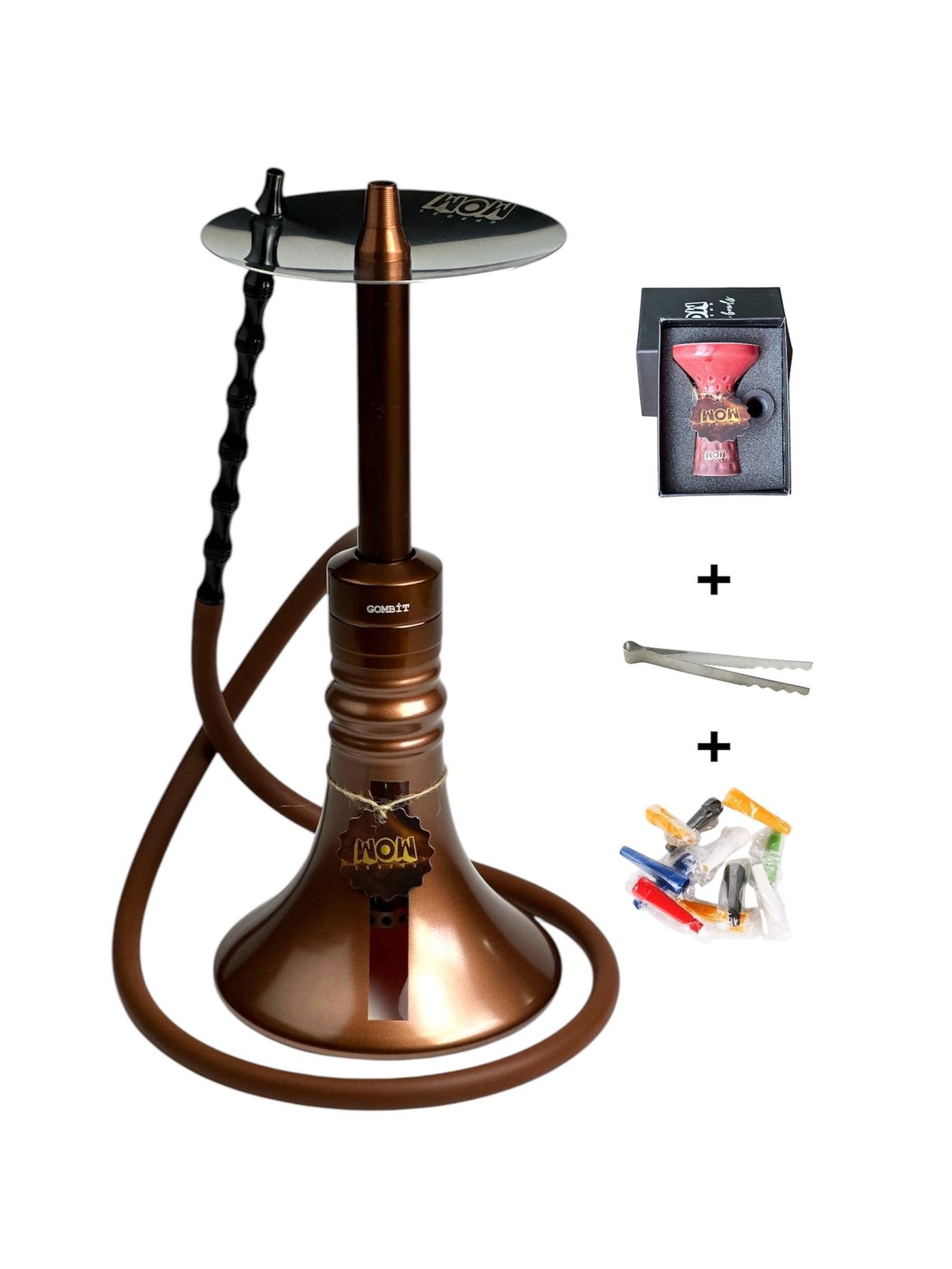 GOMBİT Brown Model Nargile Takımı