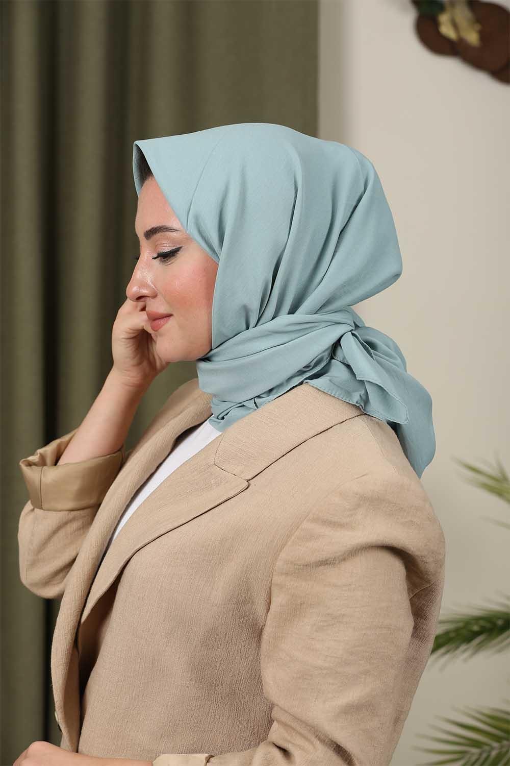 Pamuk Cazz Eşarp Mint Yeşili