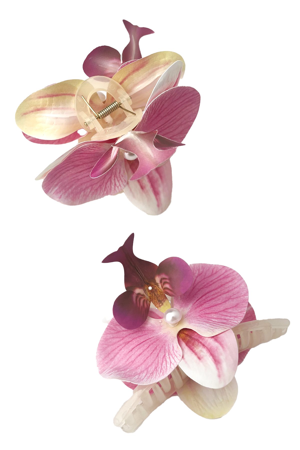 Aloha Orkide Çiçeği İncili Mandal Toka (Ölçü:10cm)