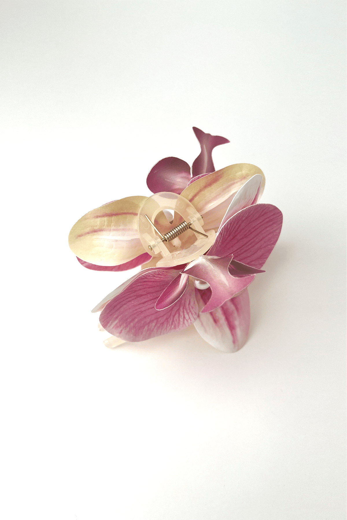 Aloha Orkide Çiçeği İncili Mandal Toka (Ölçü:10cm)