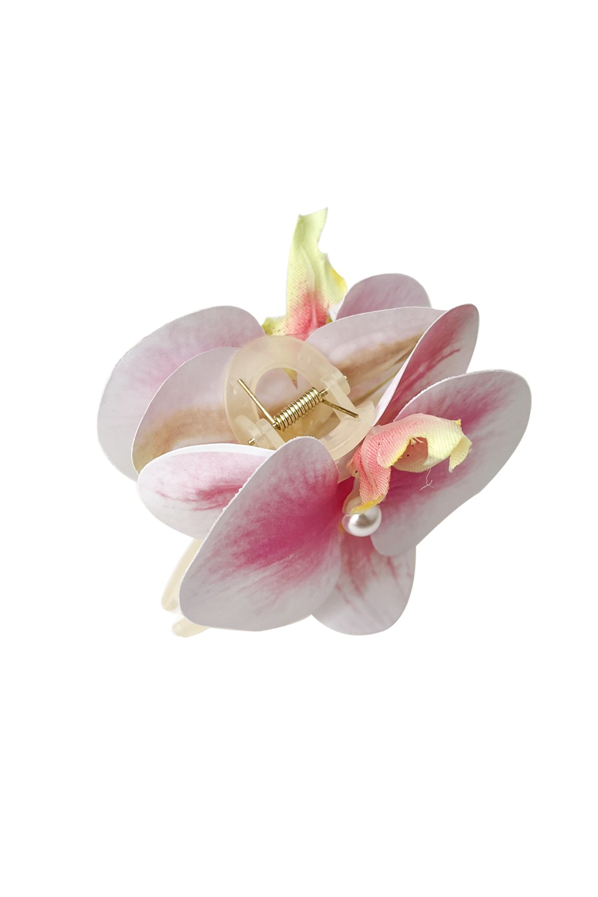 Aloha Orkide Çiçeği İncili Mandal Toka (Ölçü:10cm)