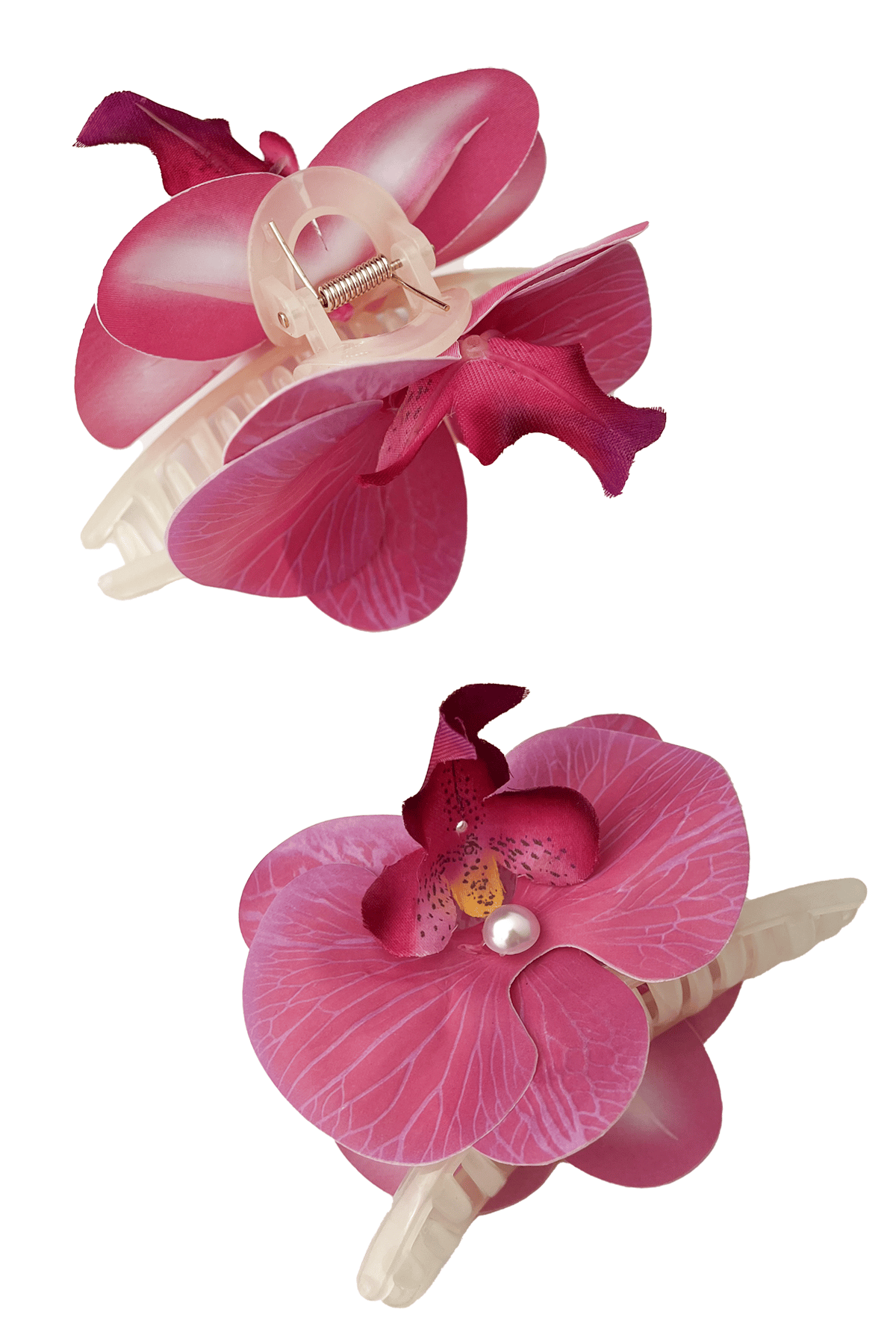 Aloha Orkide Çiçeği İncili Mandal Toka (Ölçü:10cm)