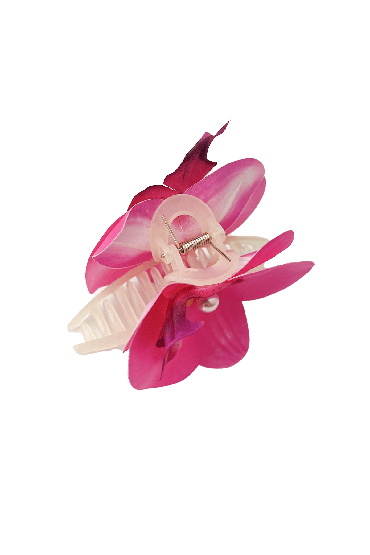 Aloha Orkide Çiçeği İncili Mandal Toka (Ölçü:10cm)