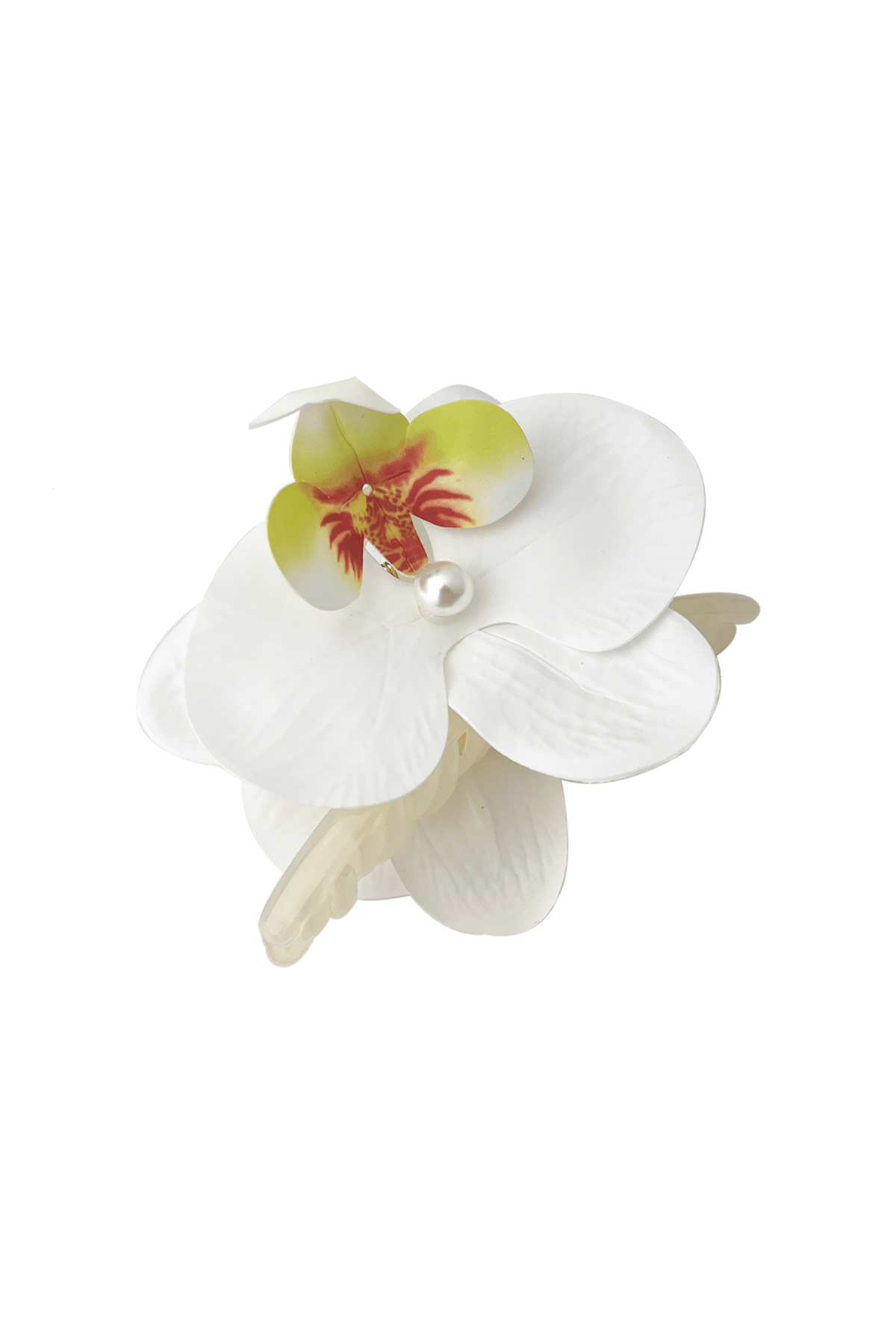 Aloha Orkide Çiçeği İncili Mandal Toka (Ölçü:10cm)