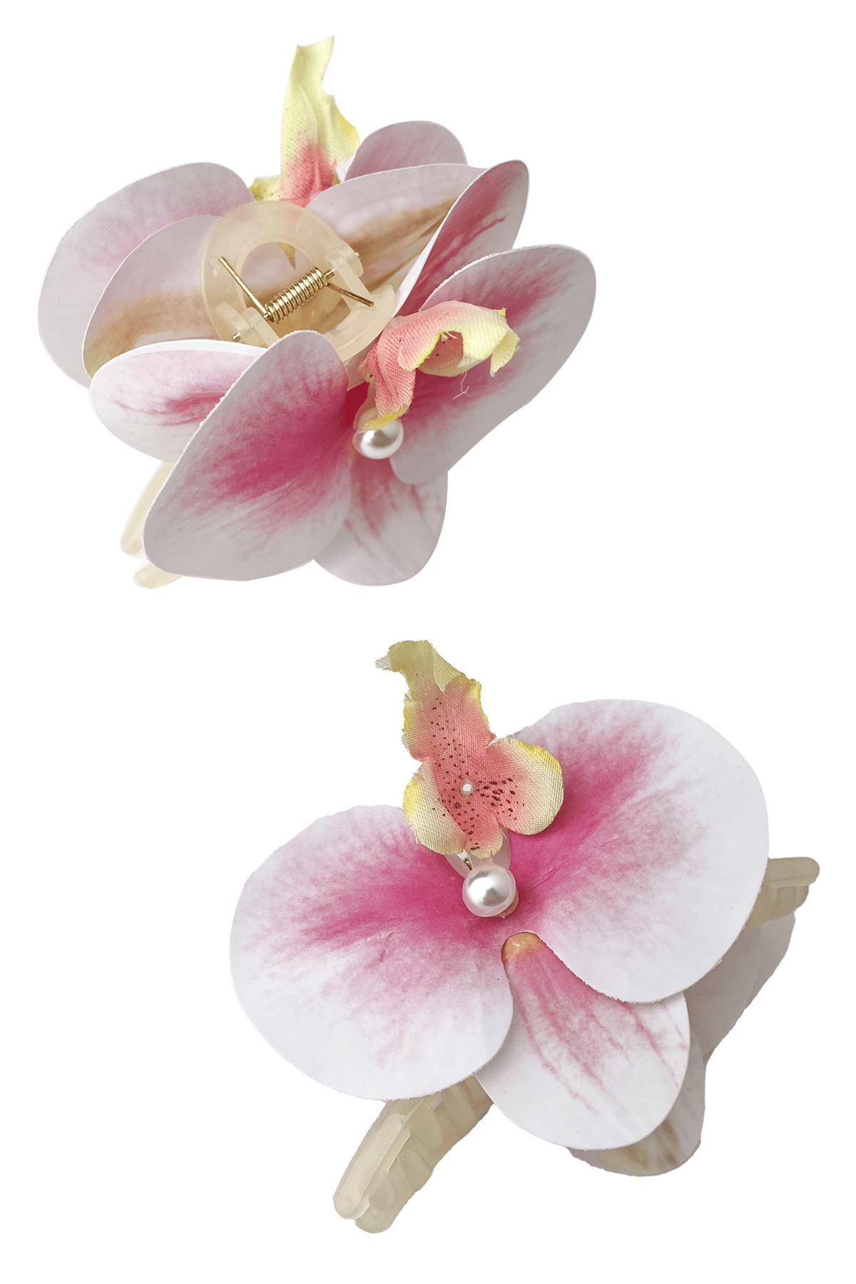 Aloha Orkide Çiçeği İncili Mandal Toka (Ölçü:10cm)