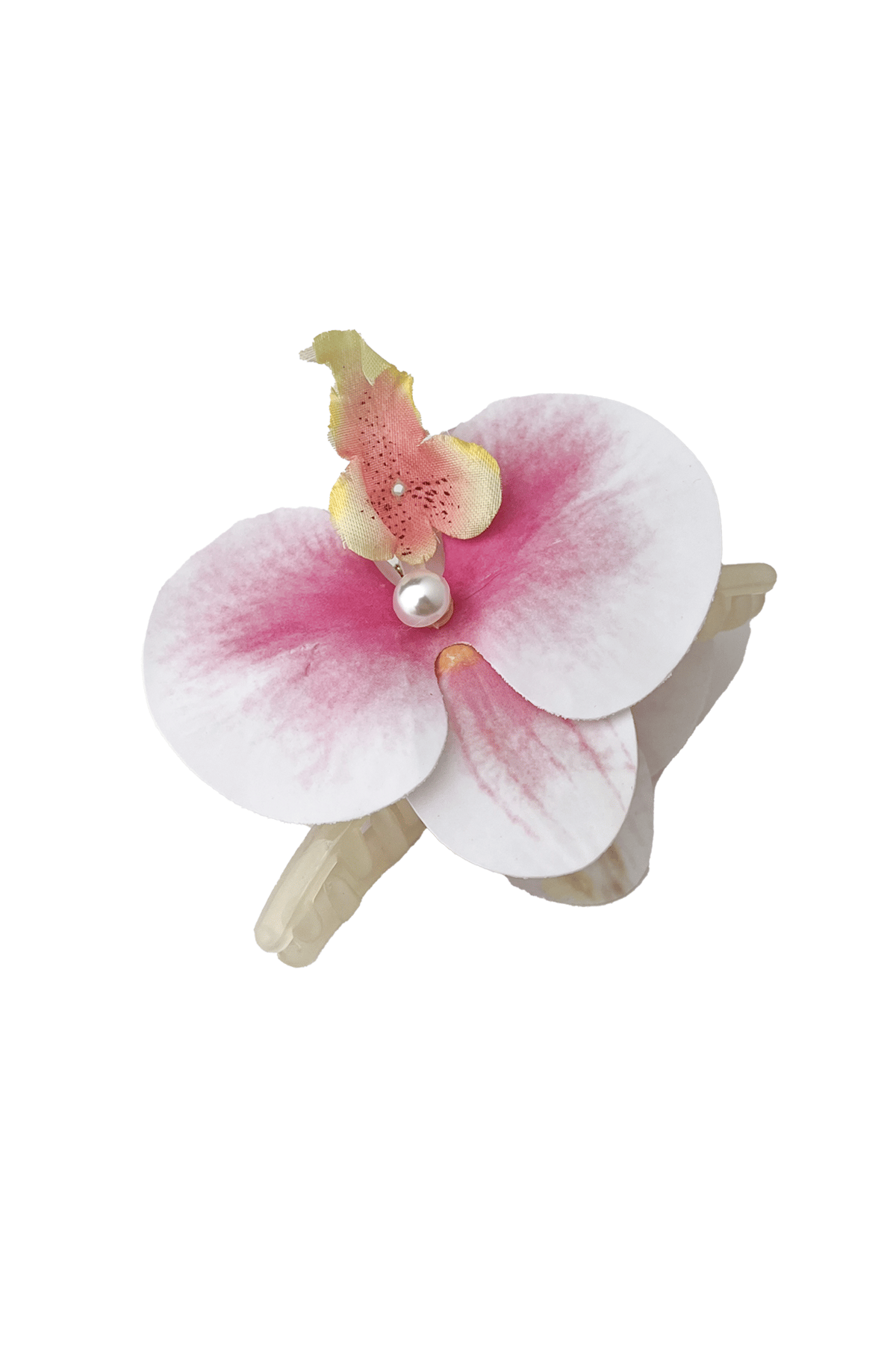 Aloha Orkide Çiçeği İncili Mandal Toka (Ölçü:10cm)