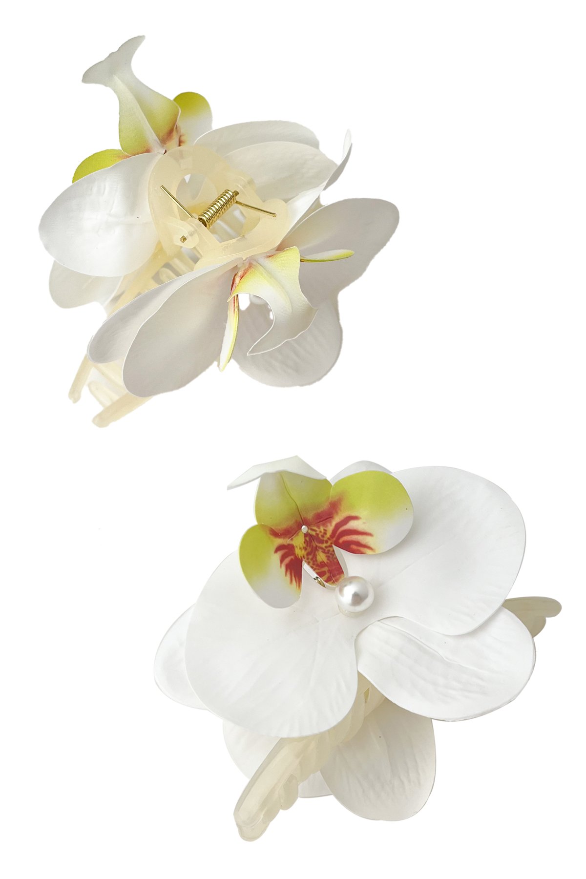 Aloha Orkide Çiçeği İncili Mandal Toka (Ölçü:10cm)