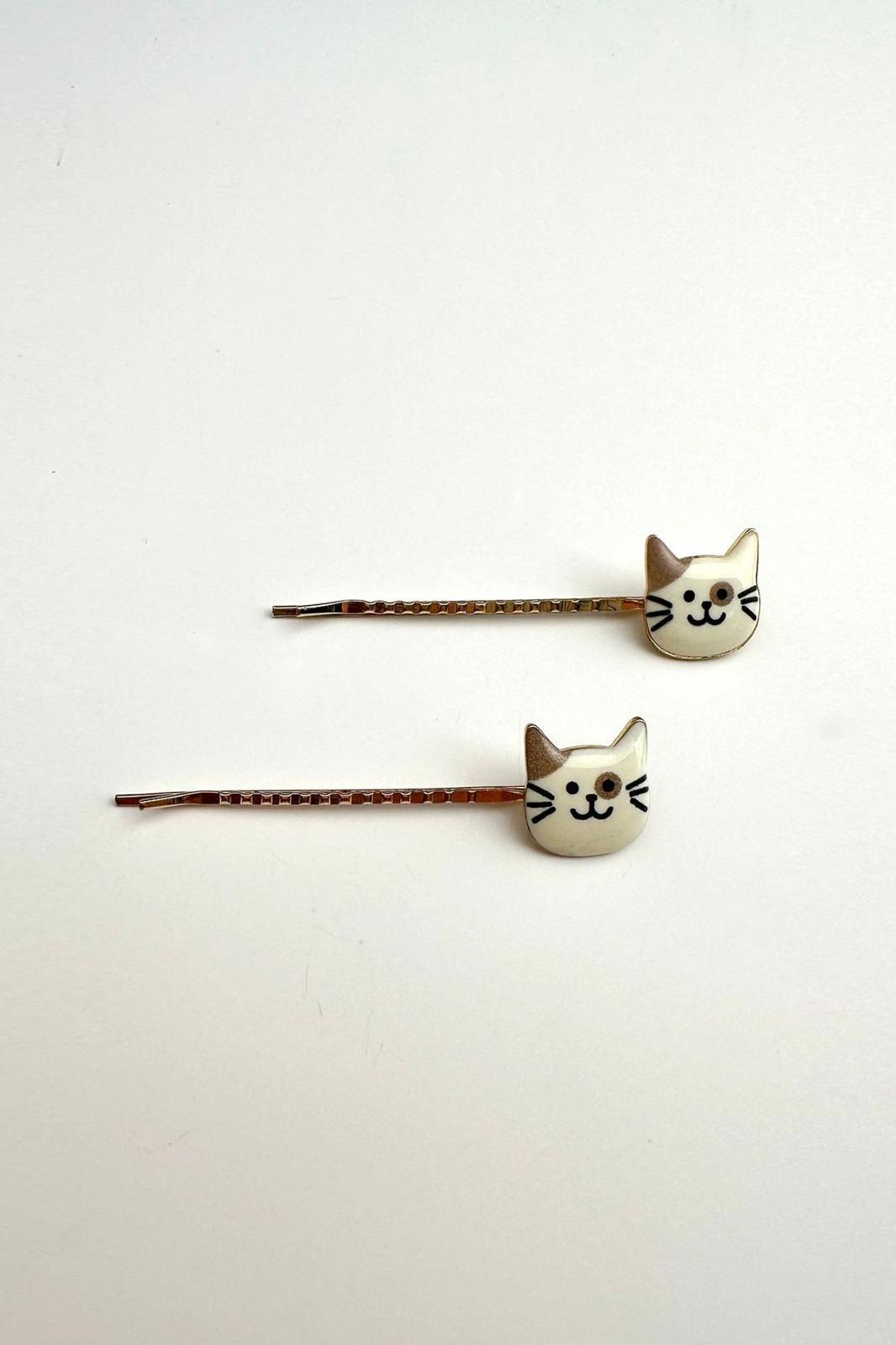 İkili Kedi Yan Saç Tokası