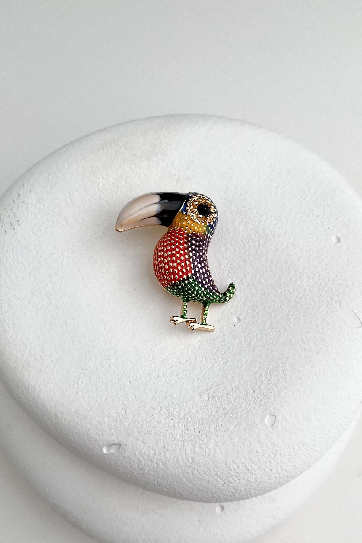 Tukan Kuşu Broş (Ölçü:3,5 cm)