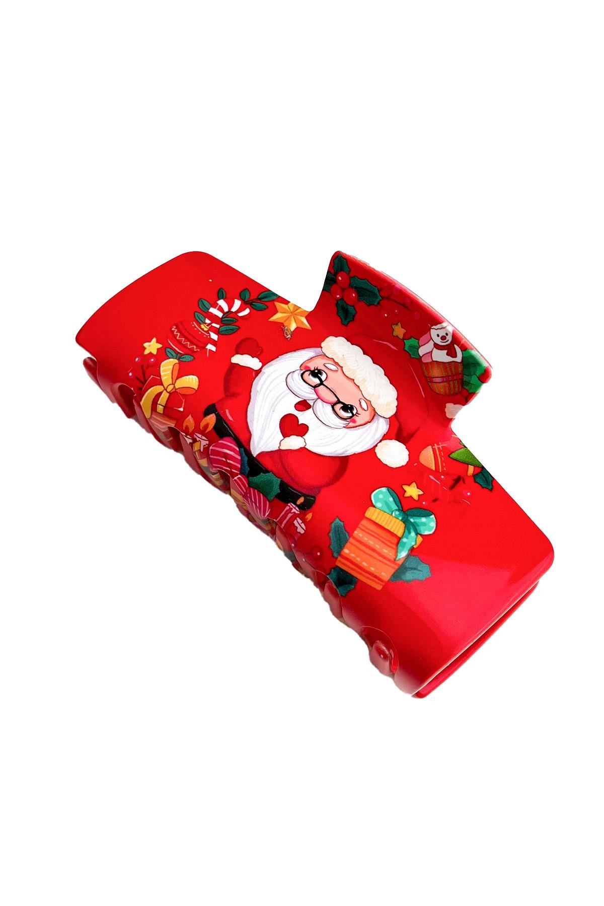 Yılbaşı Özel Noel Baba Figürlü Kıskaç Toka (9cm)