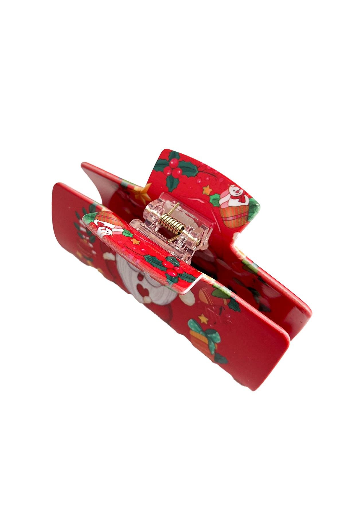 Yılbaşı Özel Noel Baba Figürlü Kıskaç Toka (9cm)
