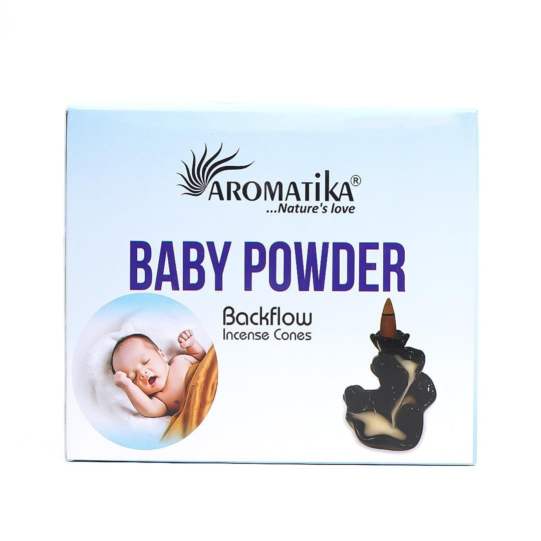 Aromatika Baby Powder Geri Akışlı Şelale Tütsü (Backflow)