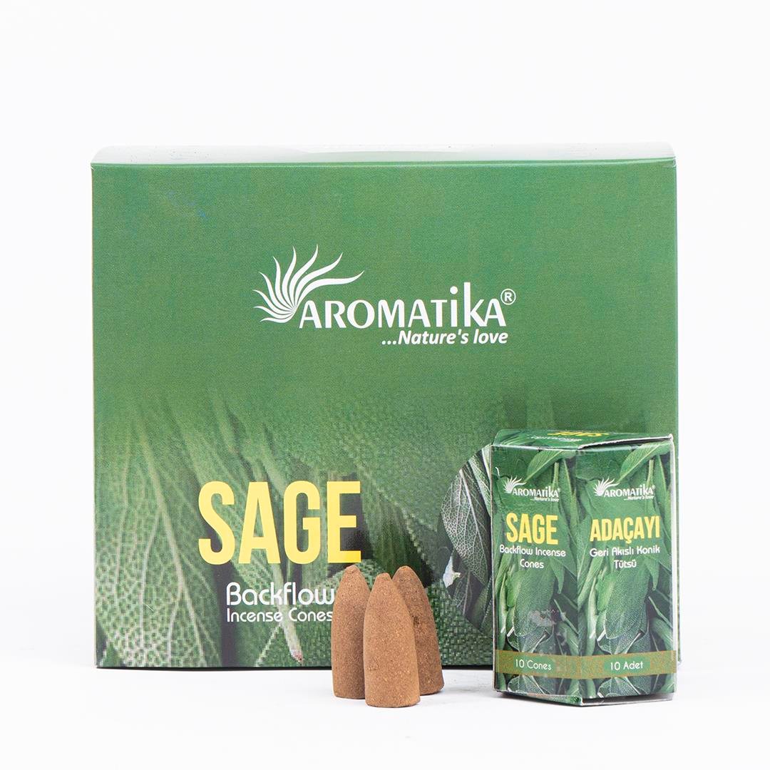 Aromatika Sage Geri Akışlı Şelale Tütsü (Backflow)
