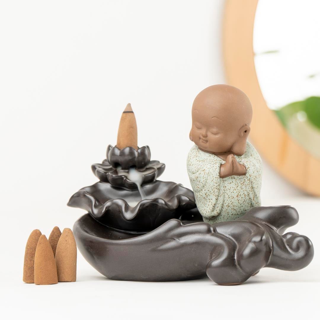 Buddha Temalı Geri Akışlı Tütsülük