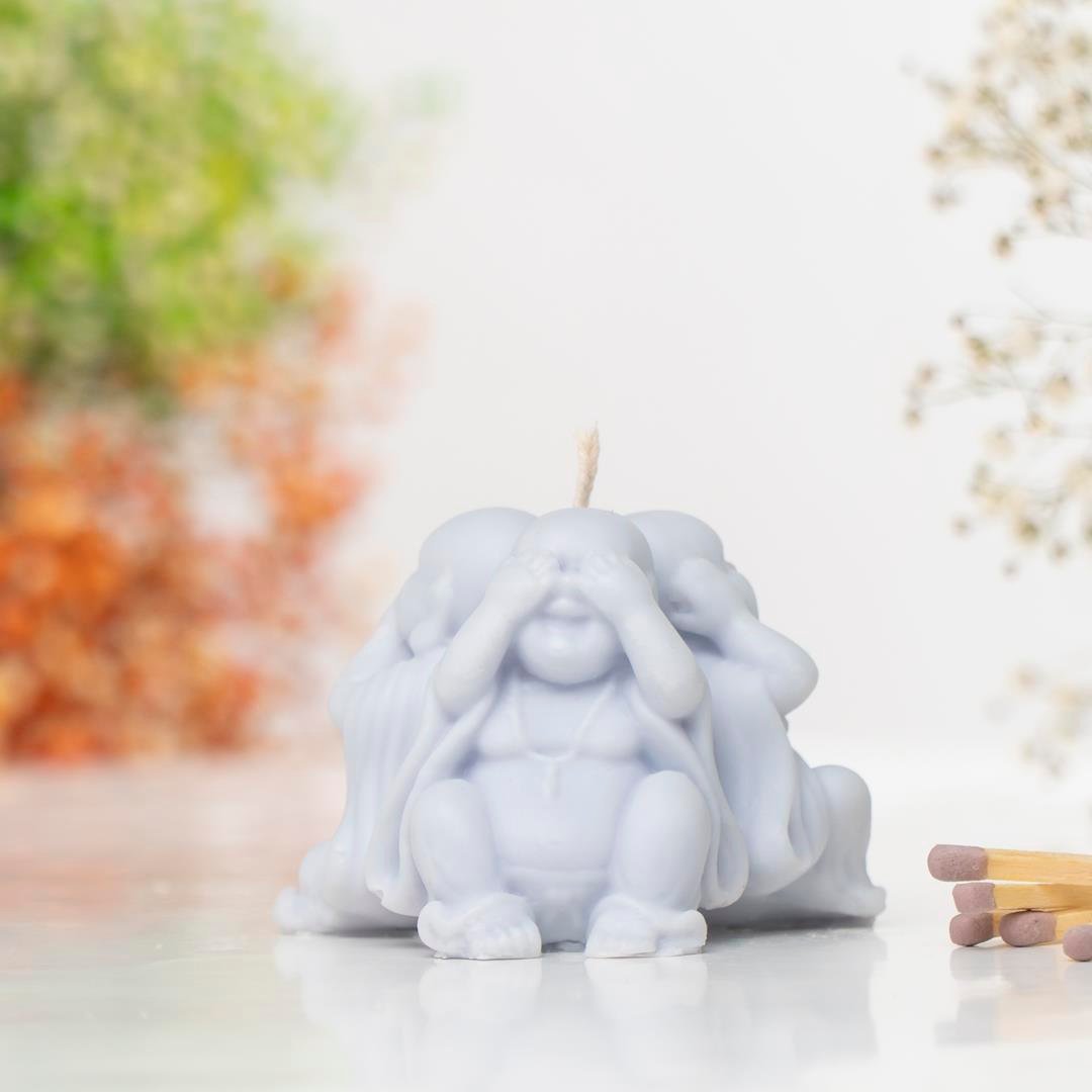 Uç Buddha Temalı Soya Mum