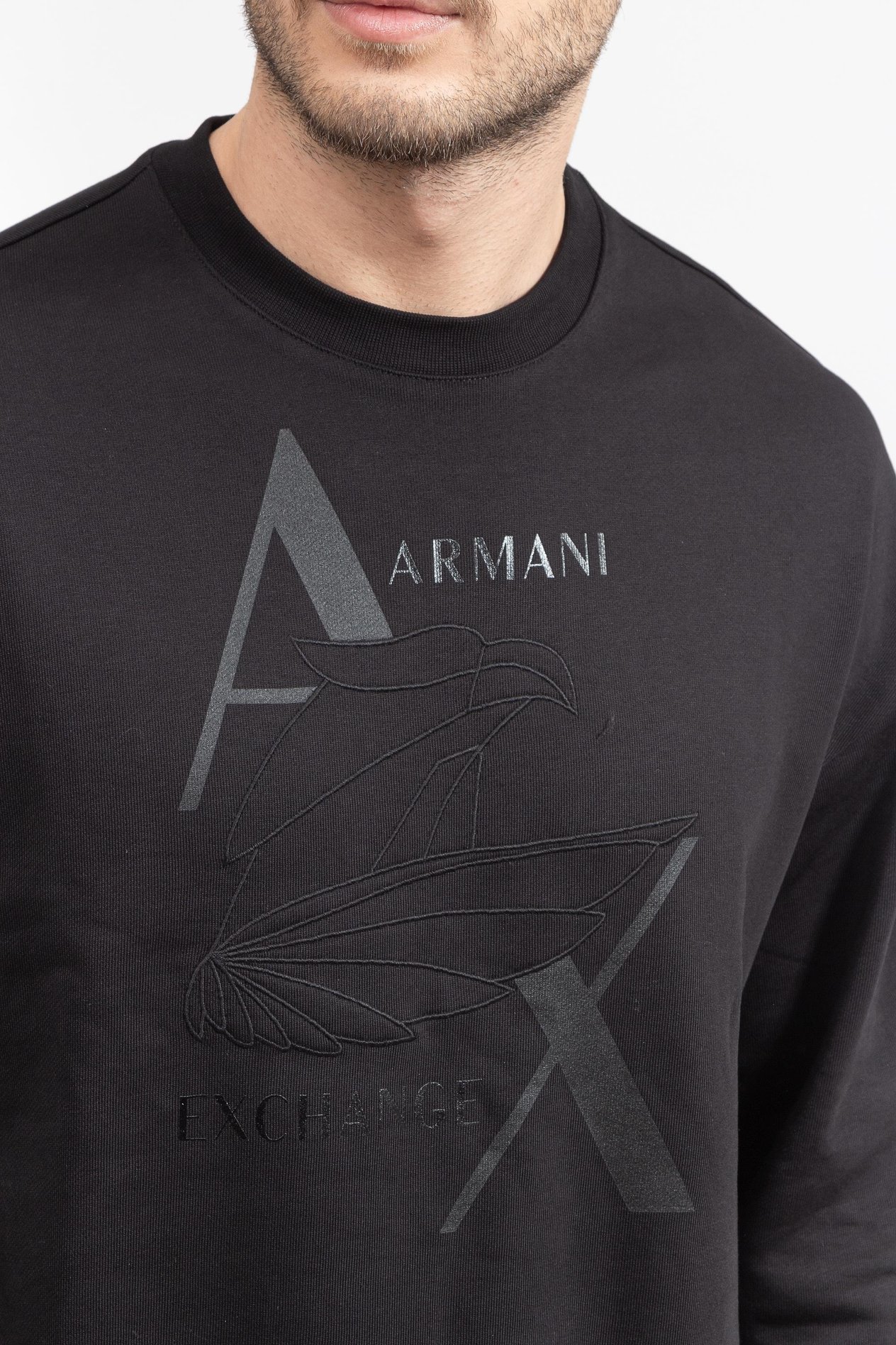 Armani Exchange Erkek Bisiklet Yaka Sweatshirt