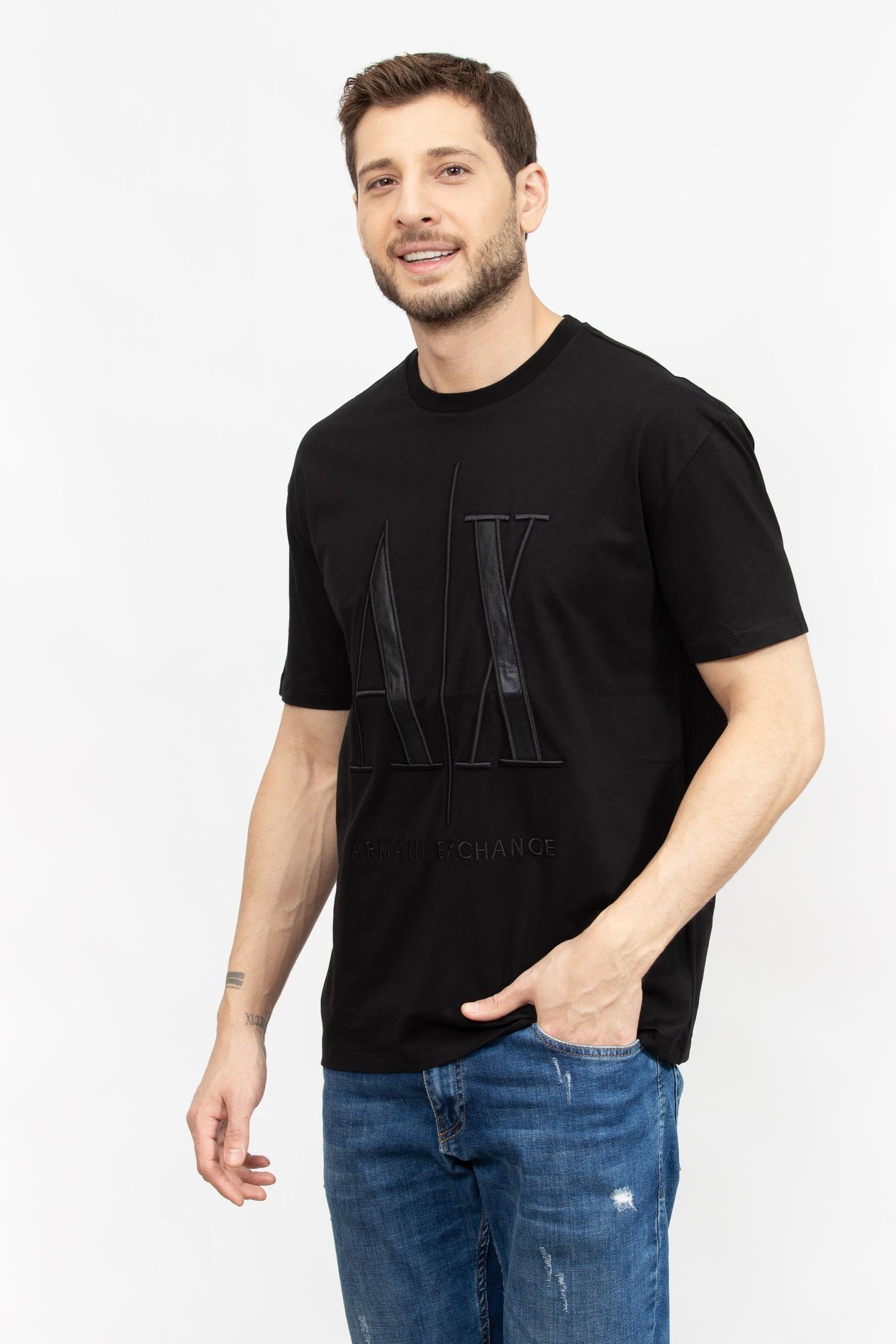 Armani Exchange Erkek Bisiklet Yaka T-Shirt