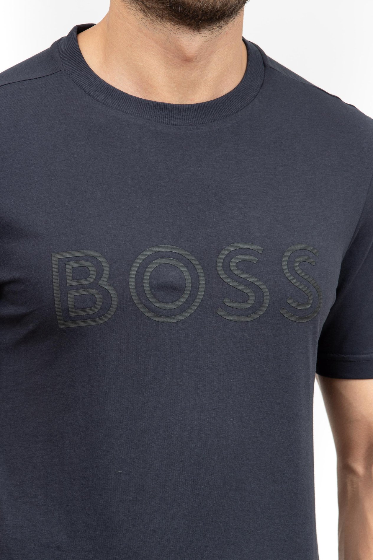 Boss Erkek Bisiklet Yaka T-Shirt