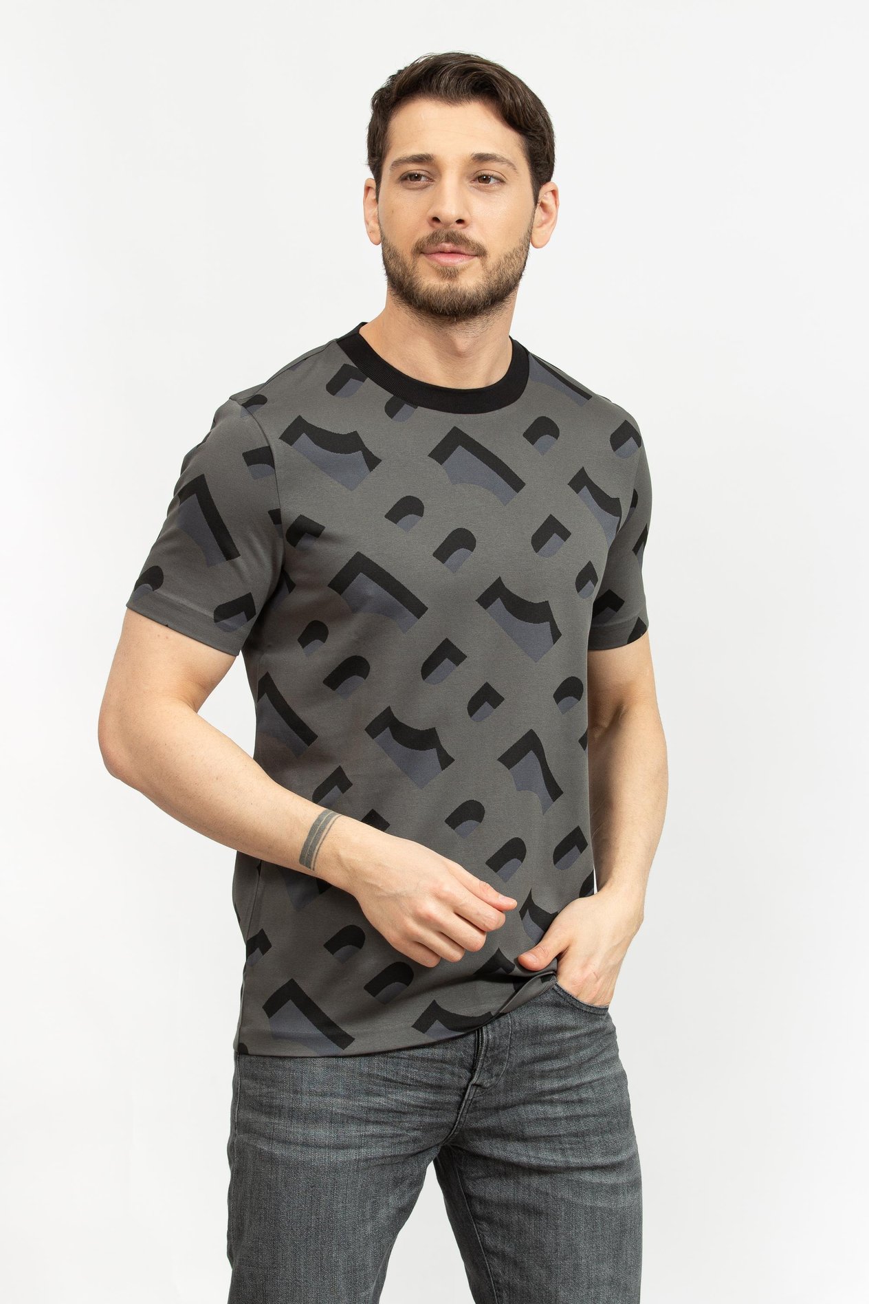 Boss Erkek Bisiklet Yaka T-Shirt