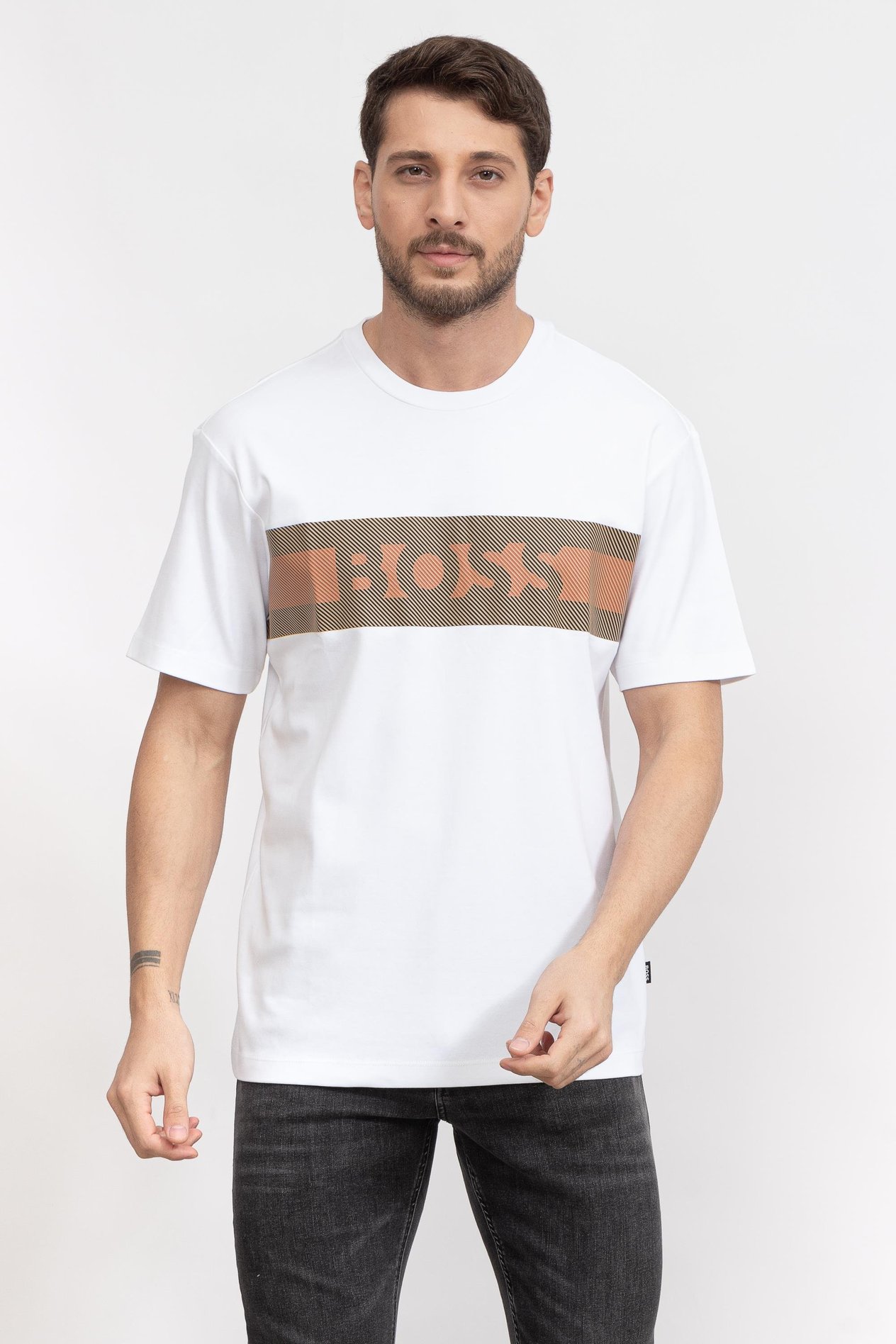 Boss Tessin Erkek Bisiklet Yaka T-Shirt