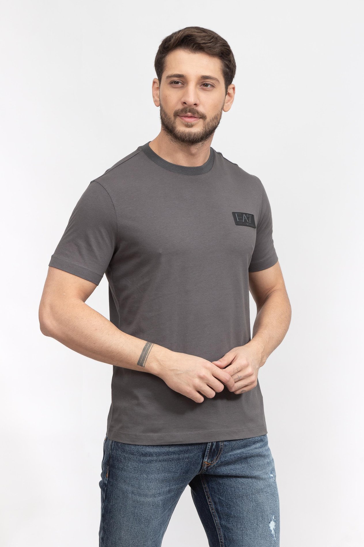 EA7 Erkek Bisiklet Yaka T-Shirt