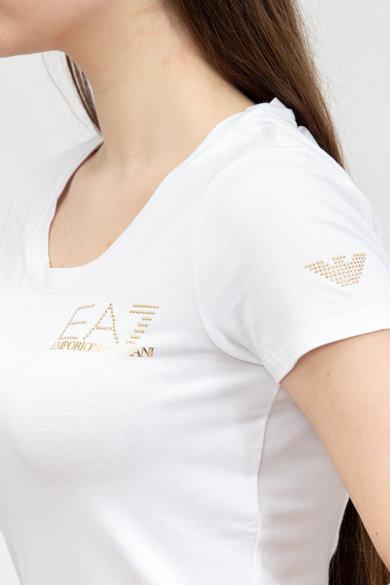 EA7 Kadın Bisiklet Yaka T-Shirt