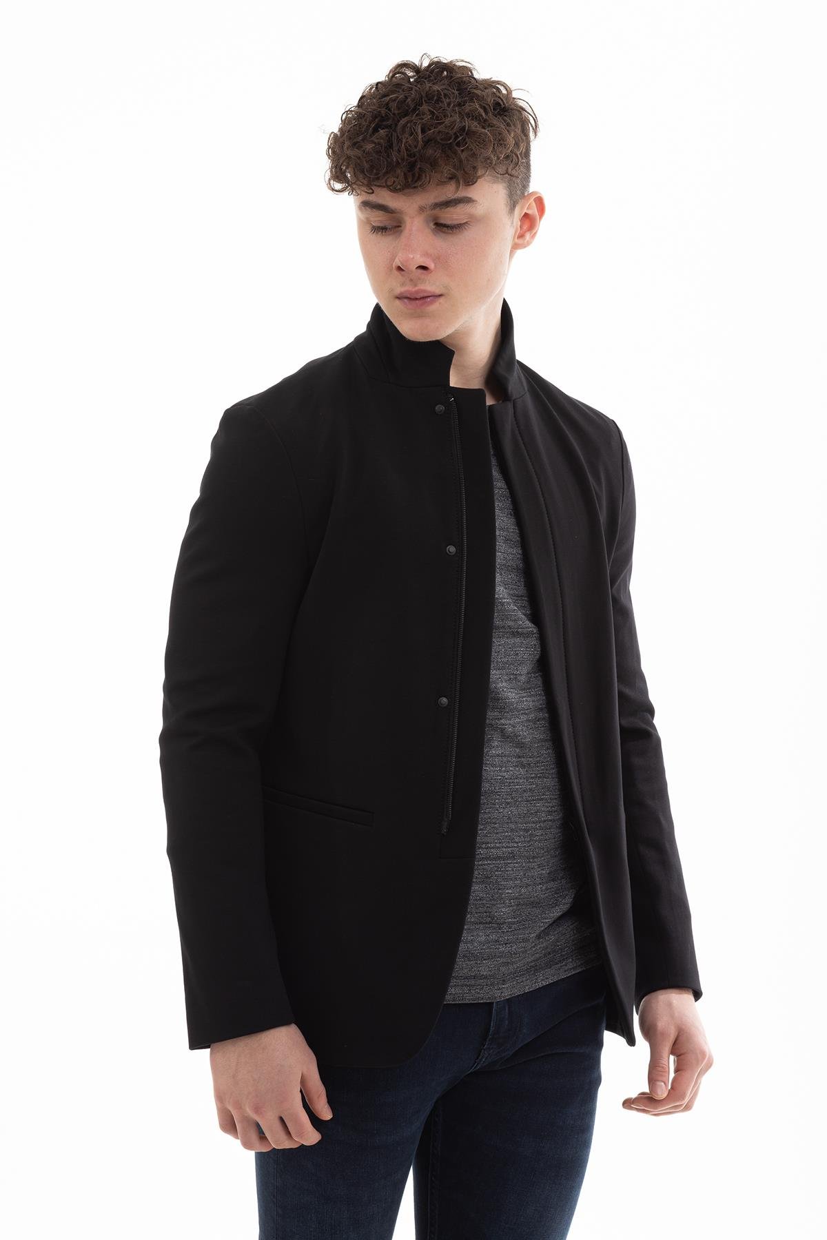 Emporio Armani Dik Yaka Erkek Blazer Ceket