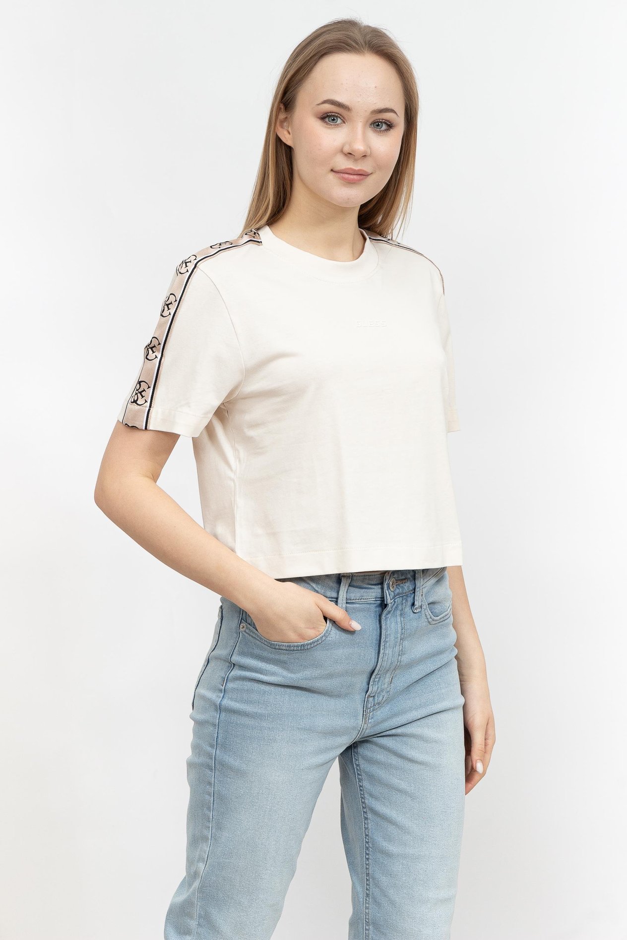Guess Kadın Bisiklet Yaka T-Shirt