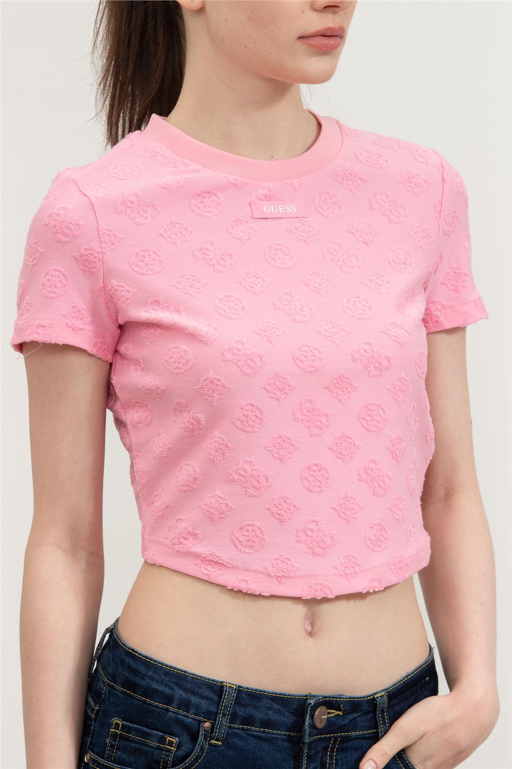 Guess Kadın Bisiklet Yaka T-Shirt