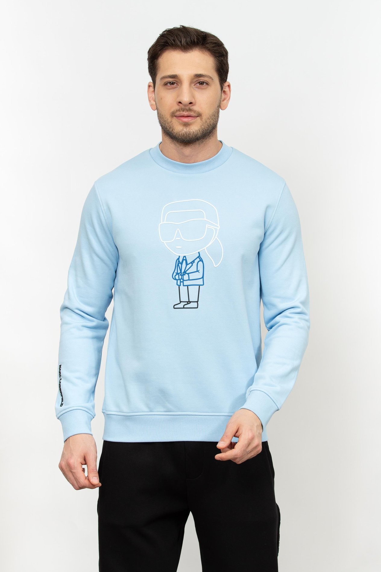 Karl Lagerfeld Erkek Bisiklet Yaka Sweatshirt