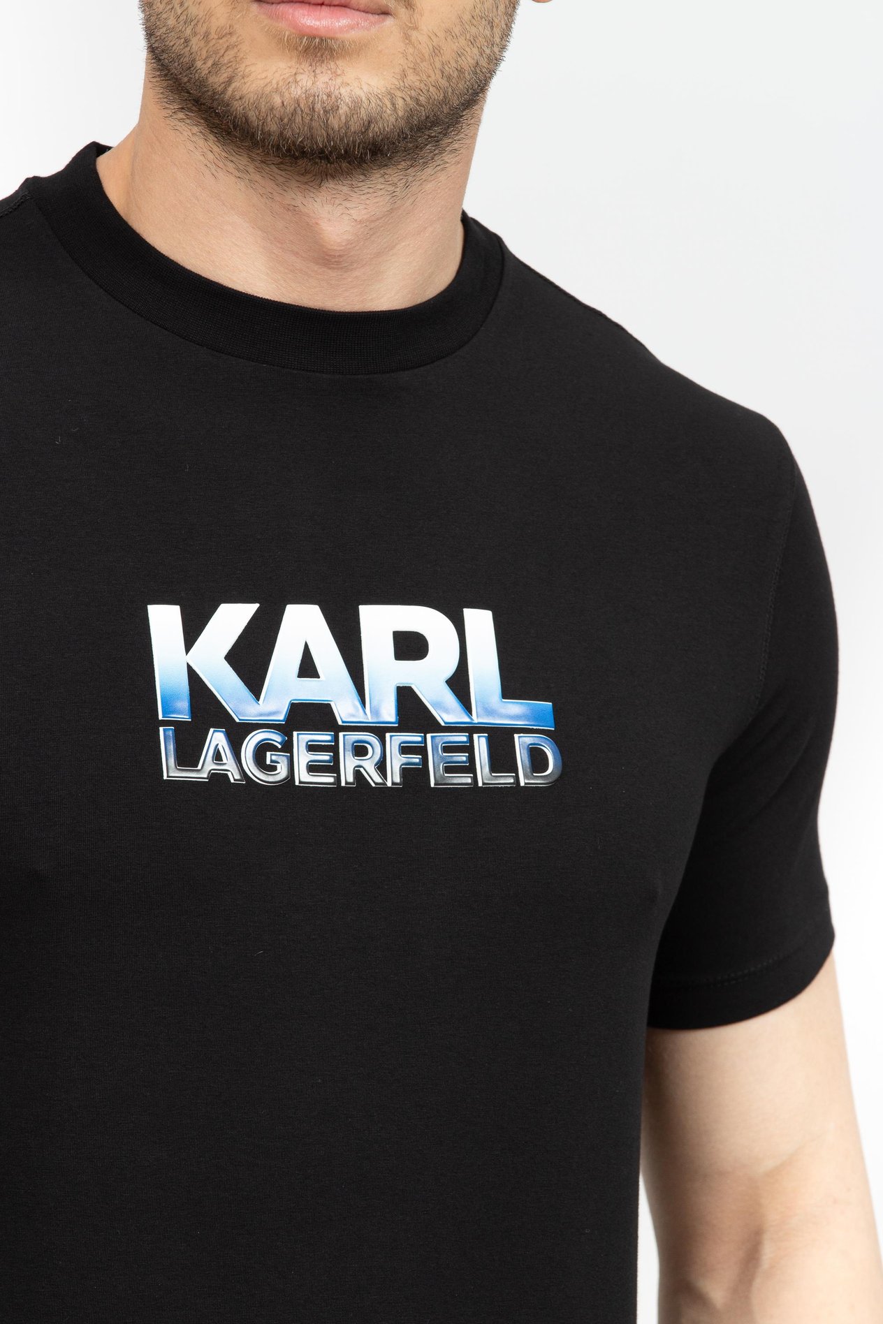 Karl Lagerfeld Erkek Bisiklet Yaka T-Shirt
