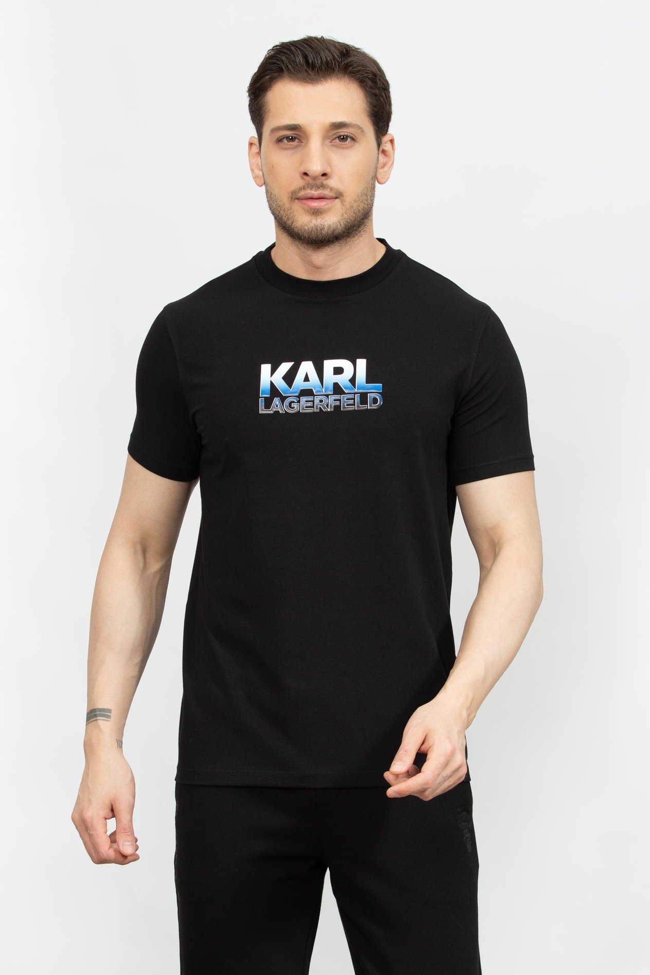 Karl Lagerfeld Erkek Bisiklet Yaka T-Shirt