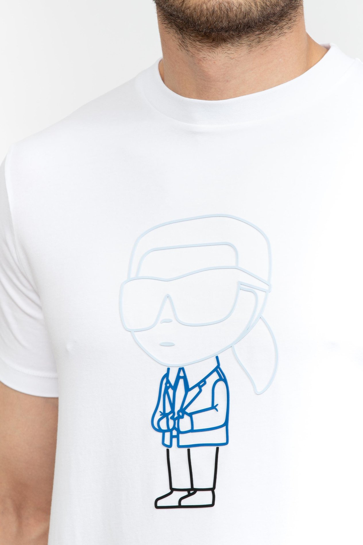 Karl Lagerfeld Erkek Bisiklet Yaka T-Shirt